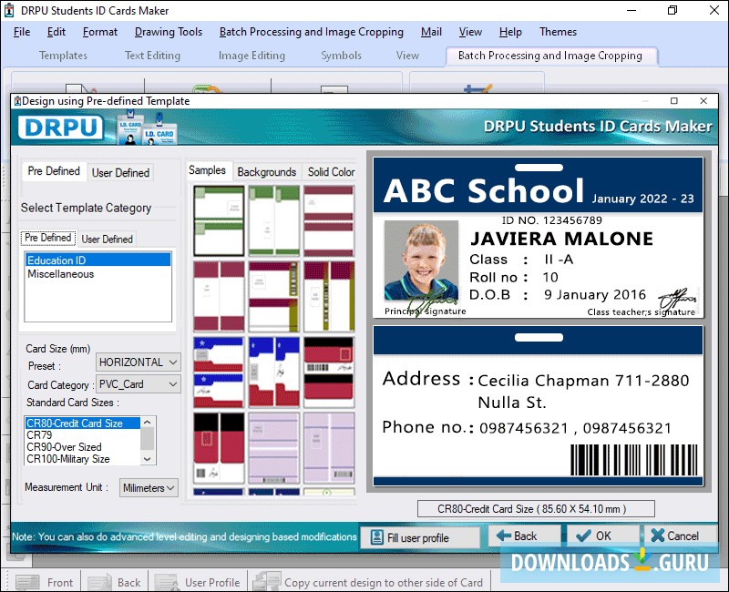 Student ID Card Maker Software
