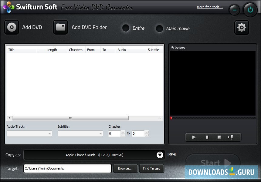 Swifturn Free Video DVD Converter