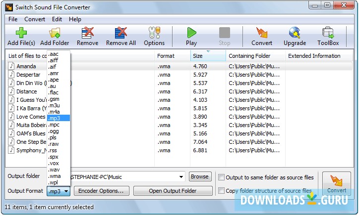Switch Audio File Converter