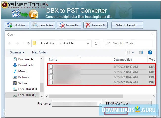 SysInfo DBX to PST Converter