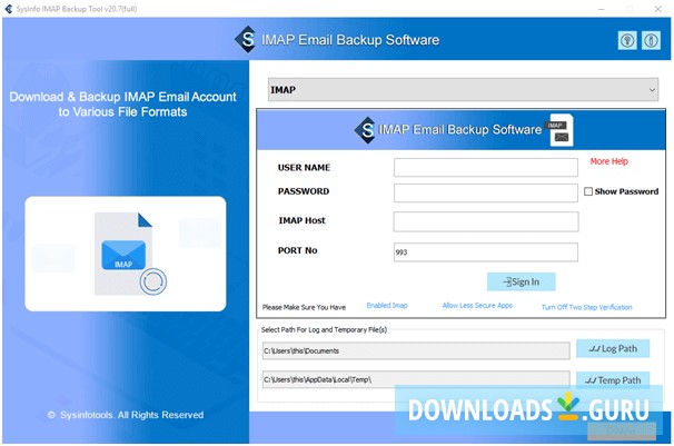 SysInfoTools IMAP Email Backup Software