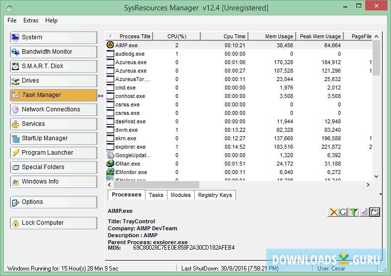 SysResources Manager
