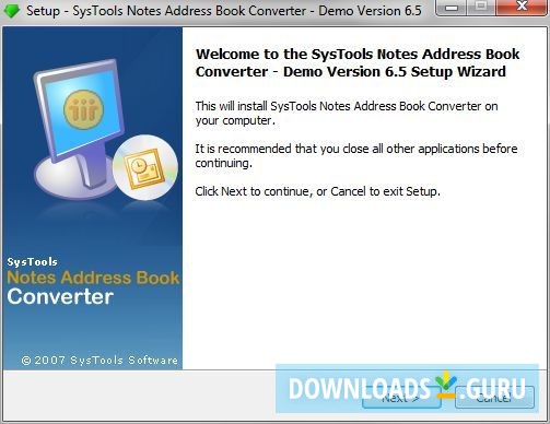 SysTools Notes Address Book Converter