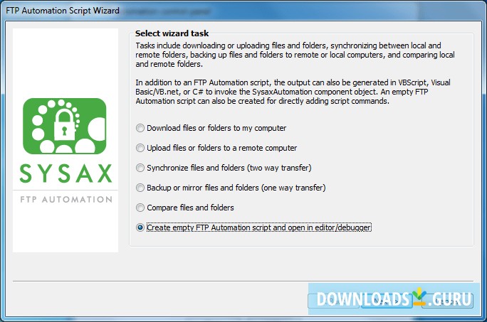 Sysax FTP Automation