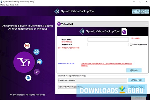 Sysinfo Yahoo to PST Converter