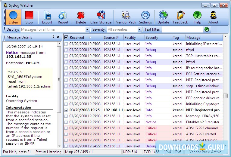 Syslog Watcher Personal Edition