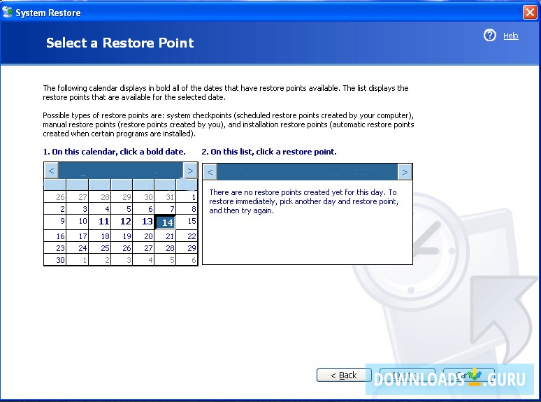 System Restore Control