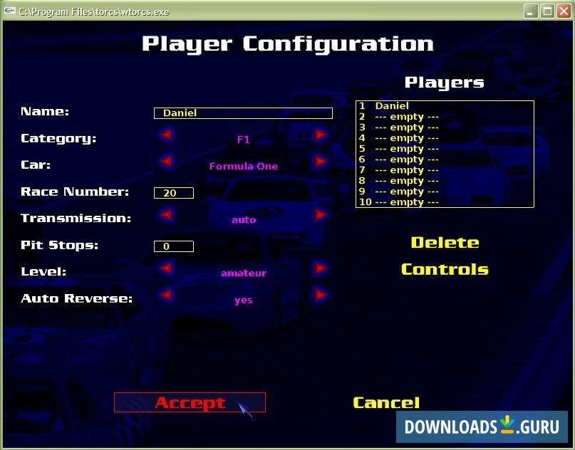 Player configuration