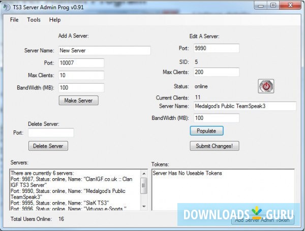 TS3 Server Admin Program