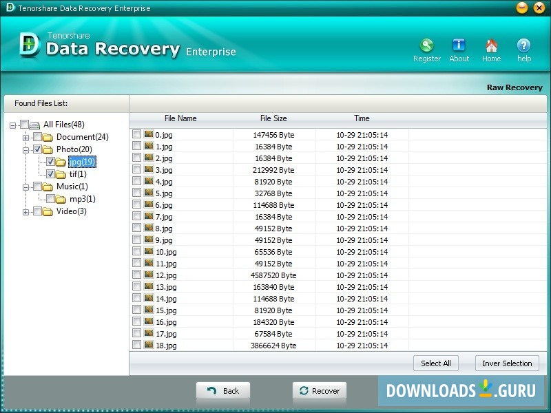 Raw Recovery Results