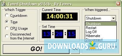 What time do you want to shutdown your computer?