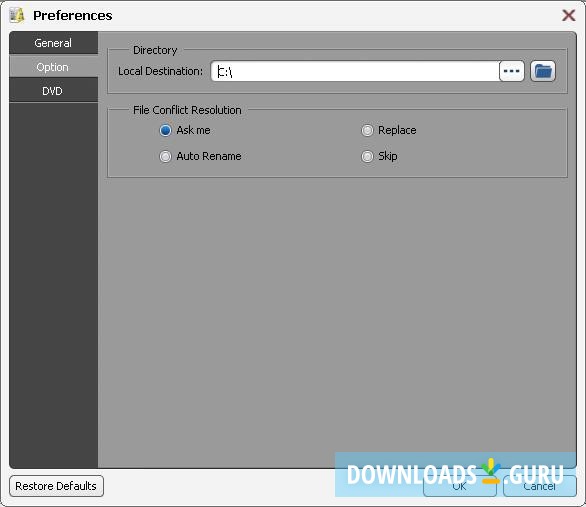 Ringtone Preferences Dialog