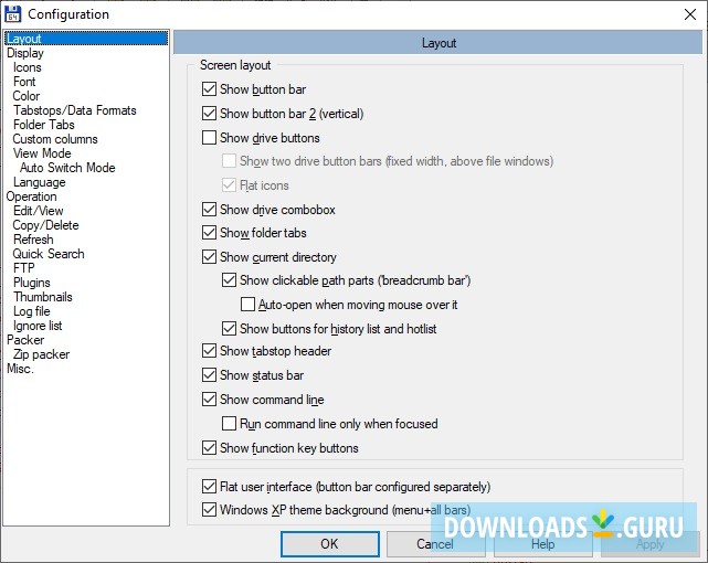 Configuration Dialog