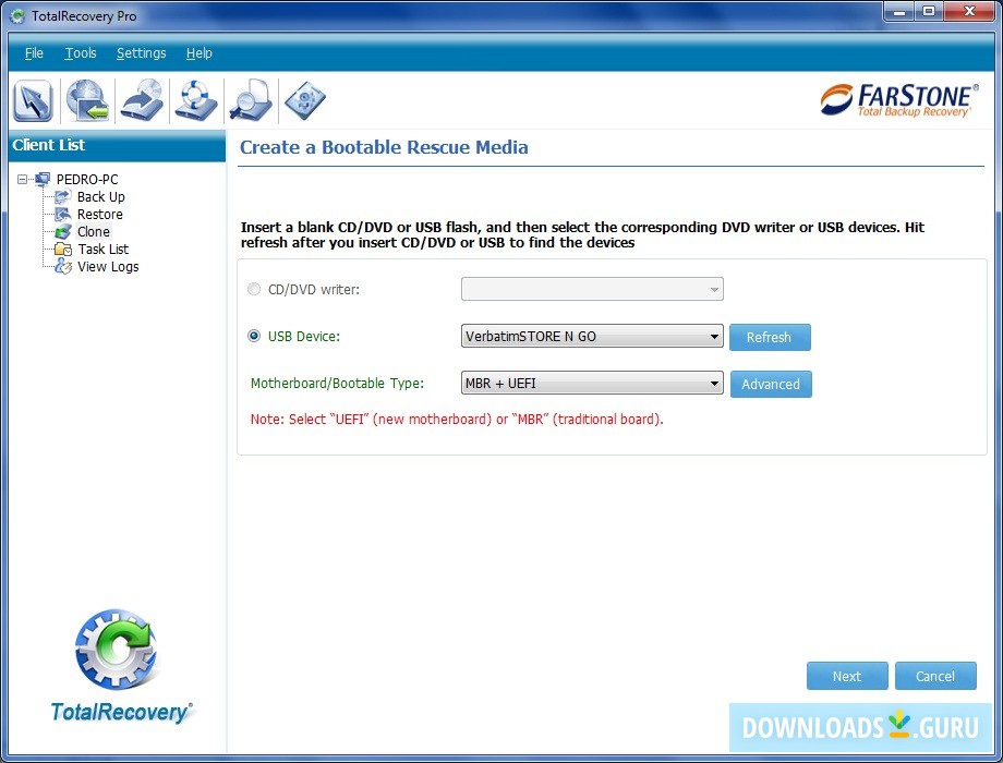 Create a Bootable Rescue Media