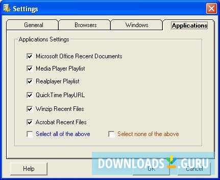Application history remover