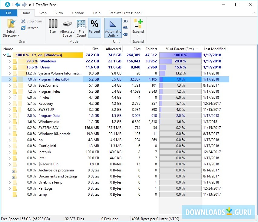 for windows download TreeSize Professional 9.0.3.1852