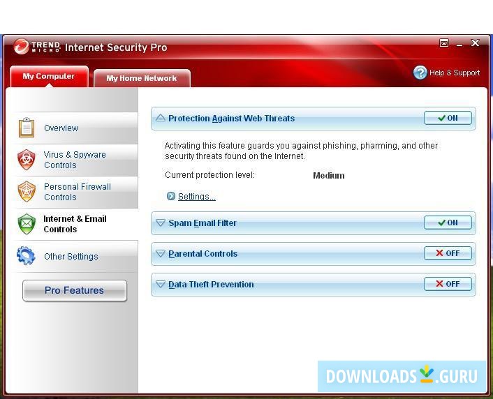 Anti-spam and parental control features