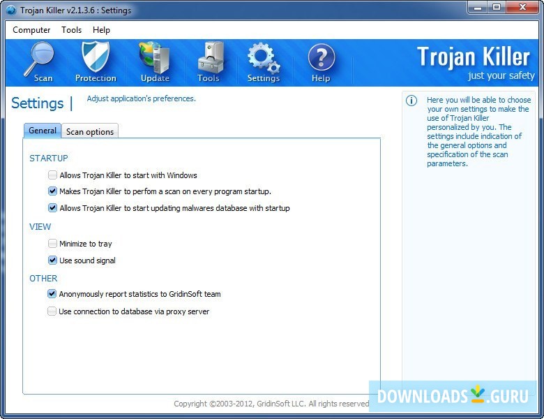 Settings Window