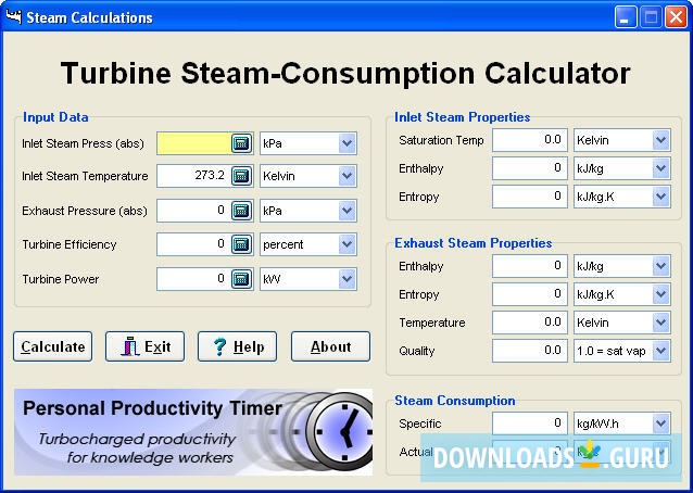 Turbine Steam-Consumption Calculator
