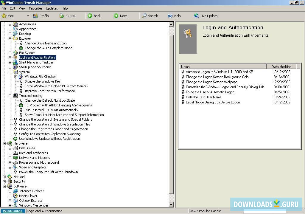 Login and Authentication