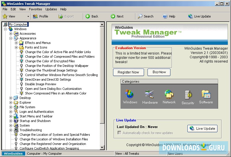 Tweak Manager