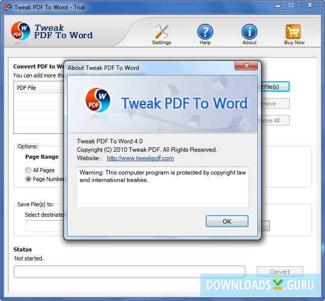 Tweak PDF To Word