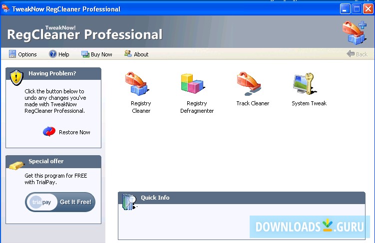 TweakNow RegCleaner Professional