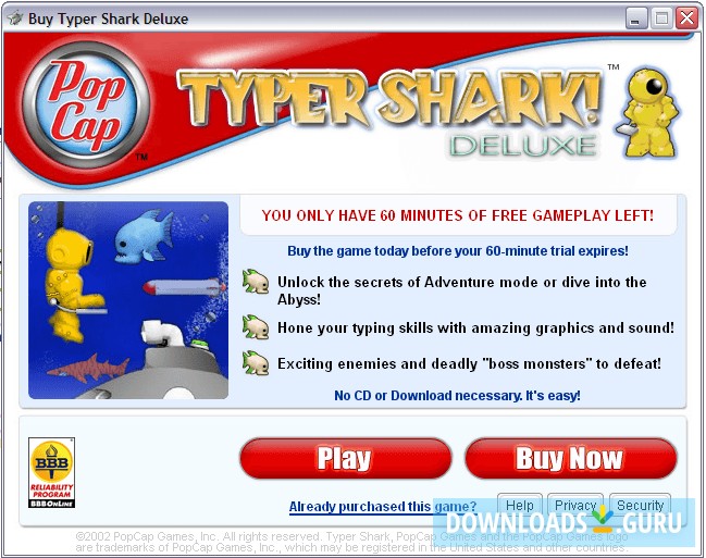 pop cap typer shark deluxe download free