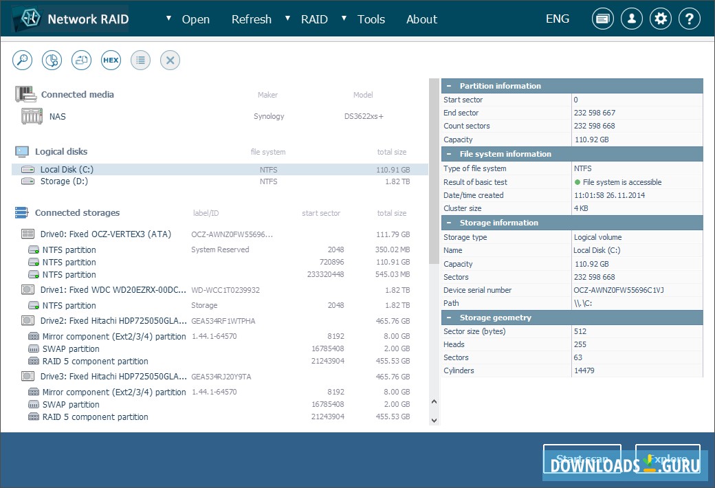 UFS Explorer Network RAID