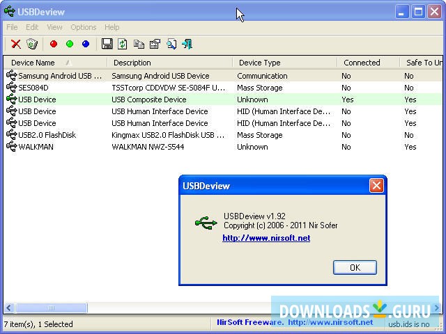 usbdeview download windows 10