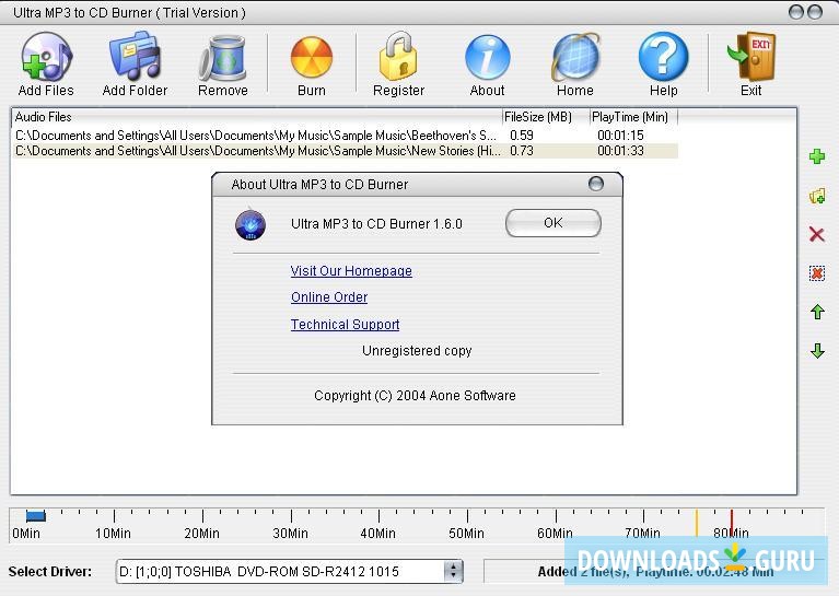 Ultra MP3 to CD Burner