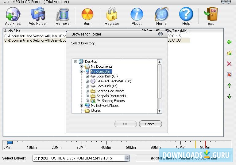 Ultra MP3 to CD Burner