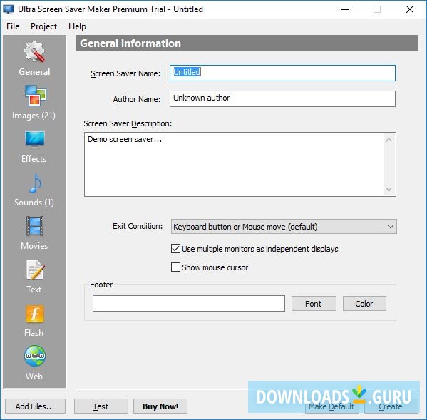 Ultra Screen Saver Maker