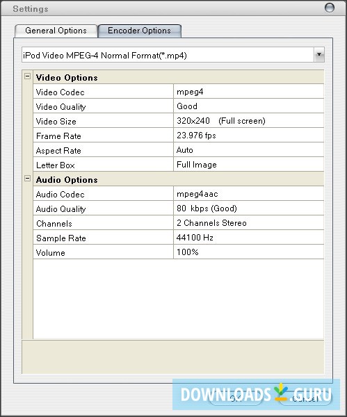 Settings Window