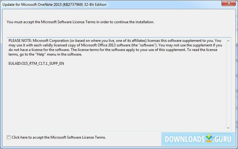 Update for Microsoft OneNote 2013 (KB2737968)