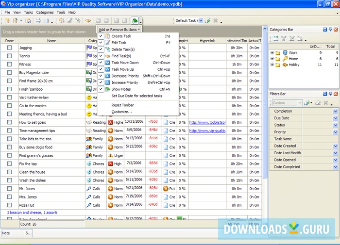 Other Add or Remove buttons.