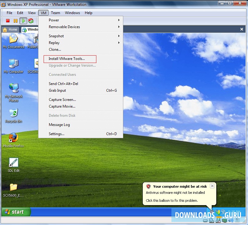 no vmware tools windows vista