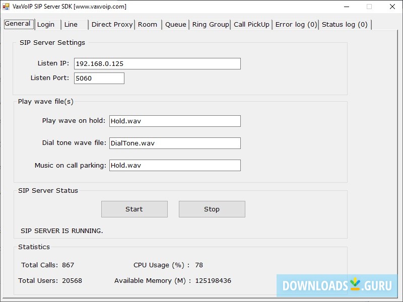 VaxVoIP SIP Server SDK