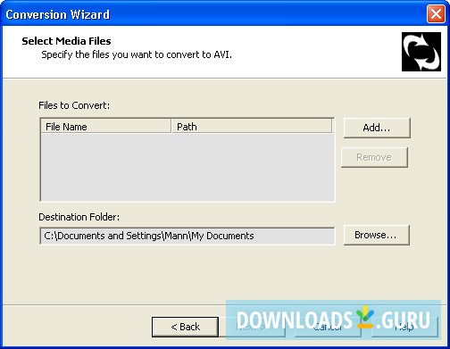 Conversion Wizard Window