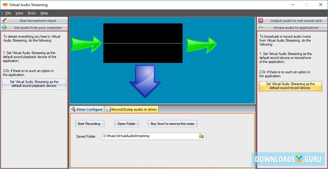 Main Screen - Record audio in driver