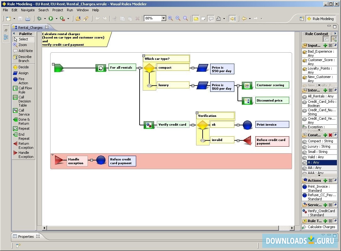 Visual Rules Modeler