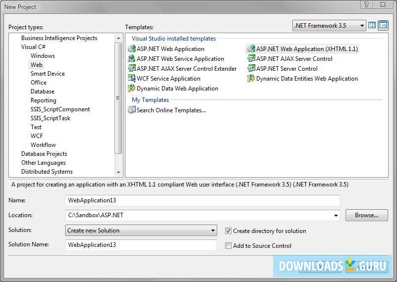 Visual Studio 2008 XHTML Templates