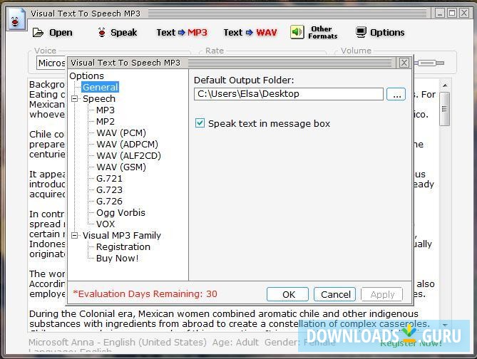 Visual Text To Speech MP3