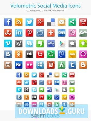 Volumetric Social Media Icons