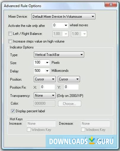 Advanced rule options
