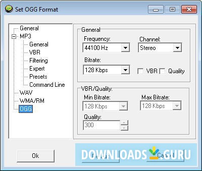 OGG Format Settings