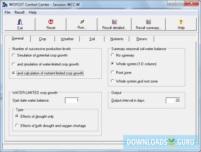 WOFOST Control Center