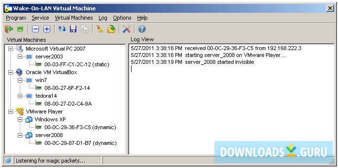 Wake-On-LAN Virtual Machine