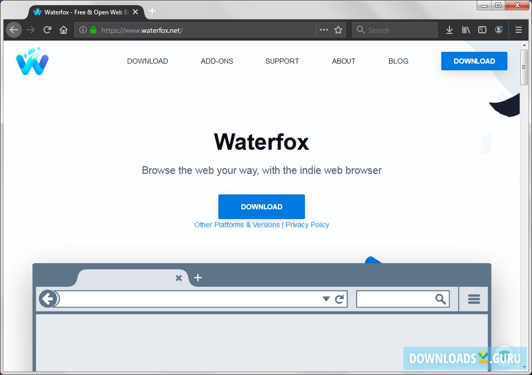 download the new for windows Waterfox Current G5.1.10