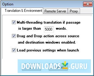 Translation Settings